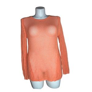 Style & Co. Cable Nit, Eyelet Long-Sleeve Shirt, Size L-XL